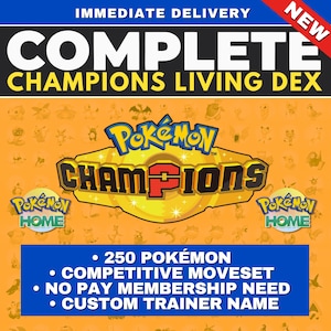 Paquete completo de Pokémon CHAMPIONS HOME Pokédex Variante Pokédex Competitiva IV