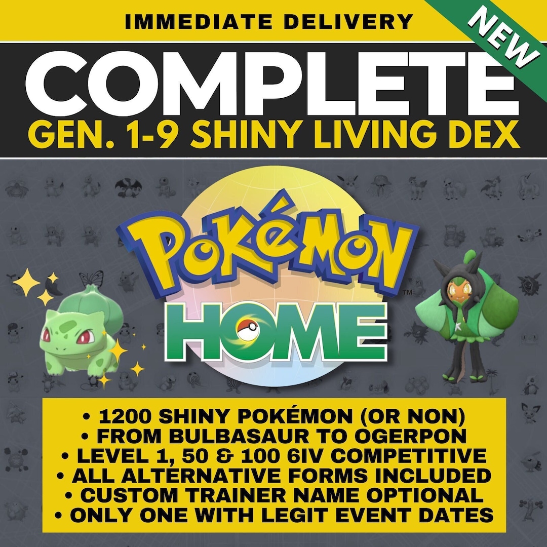 Pokemon Scarlet Violet Gen 9 Living Shiny Dex Pokemon Home -  Finland