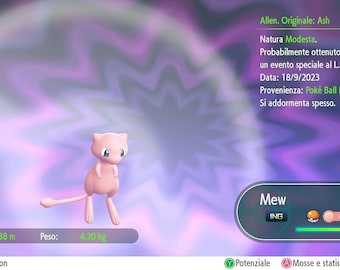 Mew Pokeball Plus Normal Level 15 Pokemon Let’s Go Pikachu Eevee Legit IV  Ball