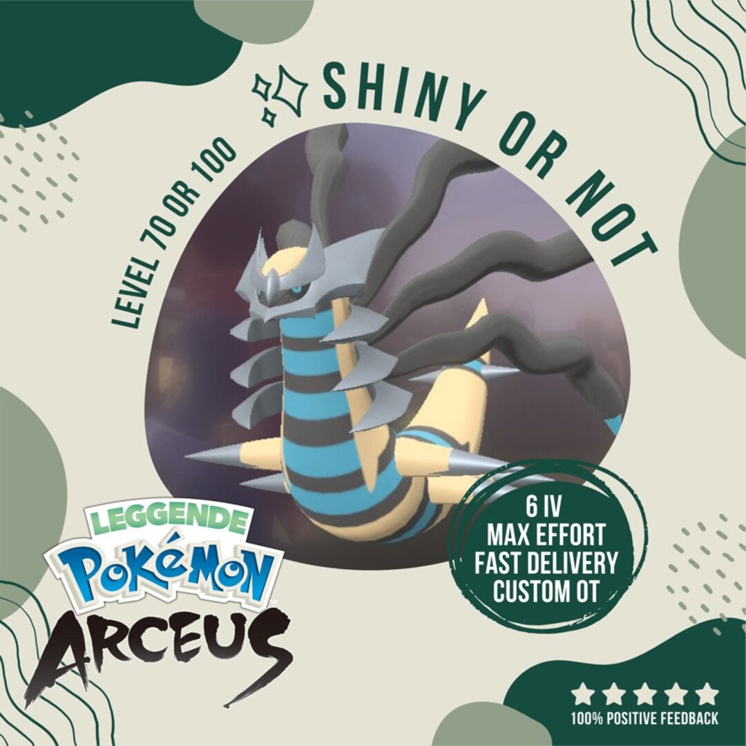 Giratina Origin Shiny Legends Pokémon Arceus 6 IV Max Effort