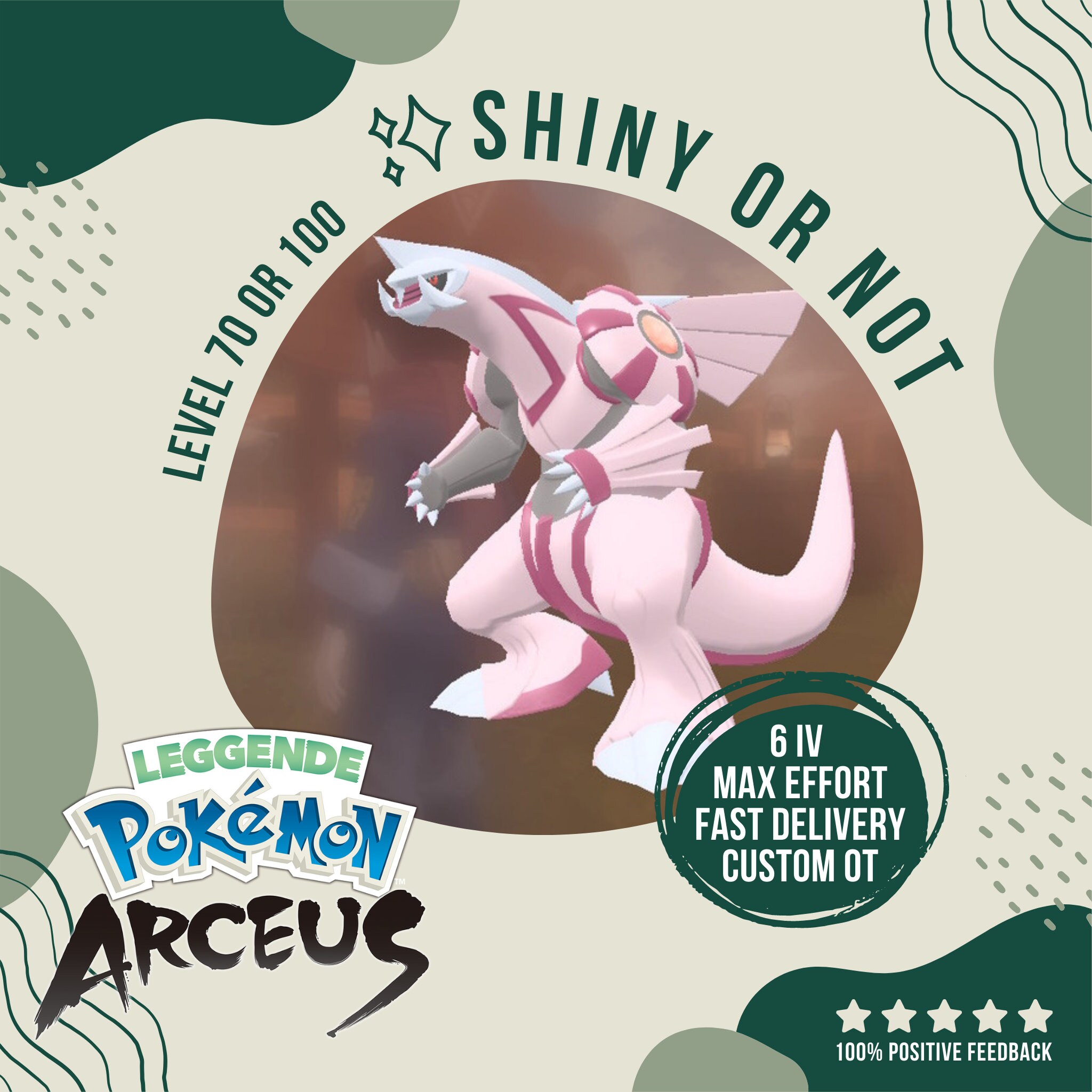 Palkia Shiny Legends Pokémon Arceus 6 IV Max Effort Custom OT - Etsy