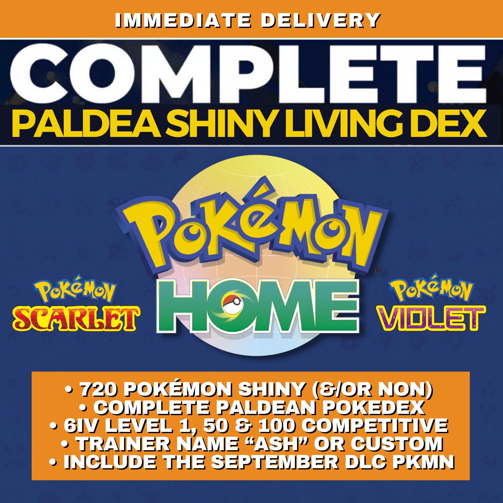 Pokemon Scarlet and Violet - Complete Pokedex All Pokemon Home Full Paldea  Dex