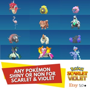 Any Pokémon Shiny Or Non For Scarlet & Violet Level 100 Competitive 6 IV Battle Custom OT Name Gender Level Nature Customizable Legal Legit