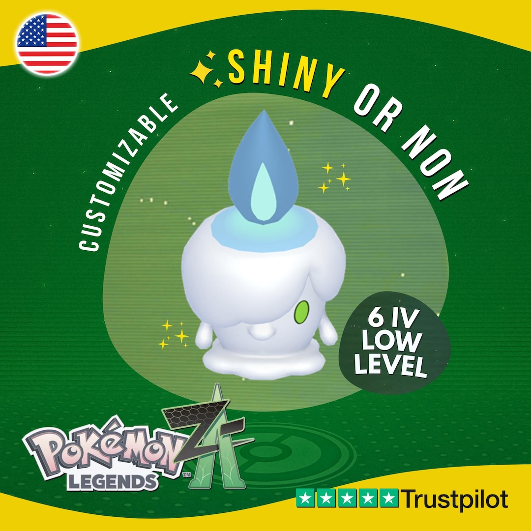 Litwick Shiny or Non 6IV Pokémon Legends Z-A Competitive Customizable ...