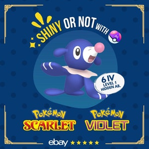 Popplio Shiny ou Non 6 IV Personnalisable Nature Level OT Pokémon Violet Écarlate