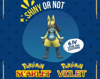 Pokemon Scarlet And Violet Shiny Lucario 6IV Battle Ready Fast Delivery