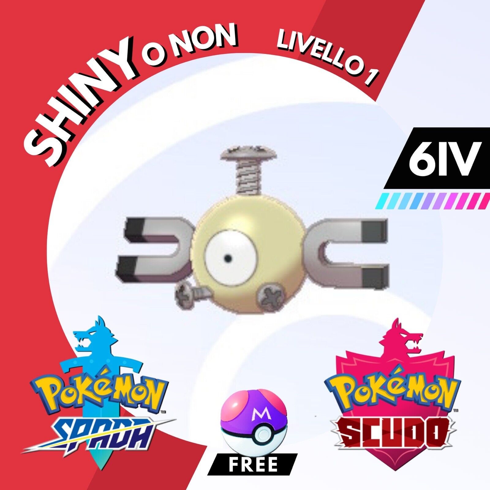 shiny magnemite pokemon card O Non 6 IV E Master Ball Legit Spada Scudo Sword Shield shuffle your deck Shiny Magnemite Card | eBay