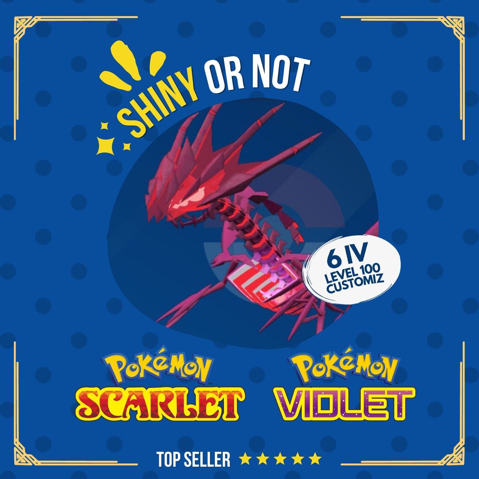 Eternatus Shiny or Non  6 IV Competitive Customizable Pokémon Scarlet Violet