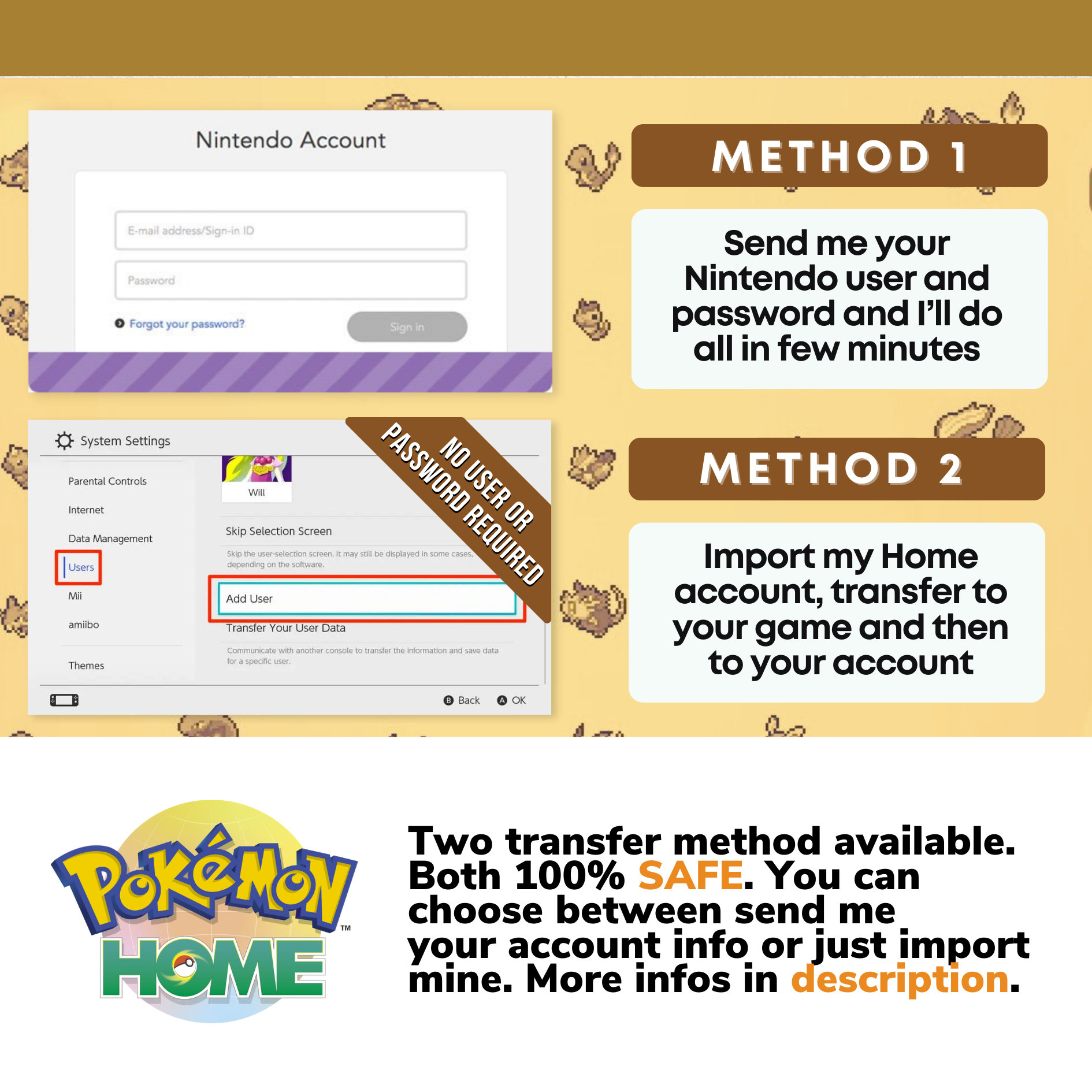 Pokemon Lets Go Pikachu Eevee Complete Shiny Living Dex Custom OT Name ...