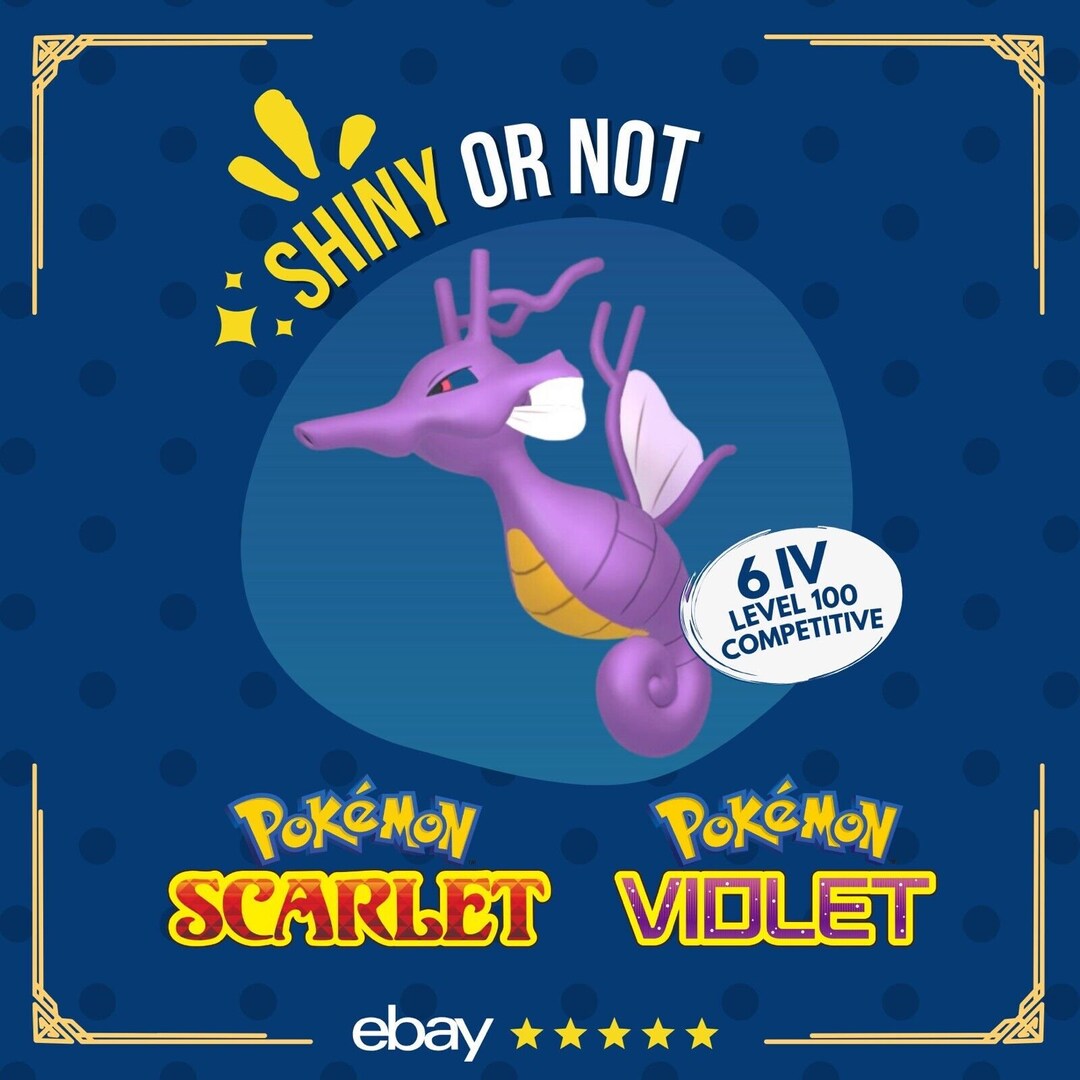 Pokémon Scarlatto E Violetto - Shiny Kingdra 6IV Pronto Per La Lotta