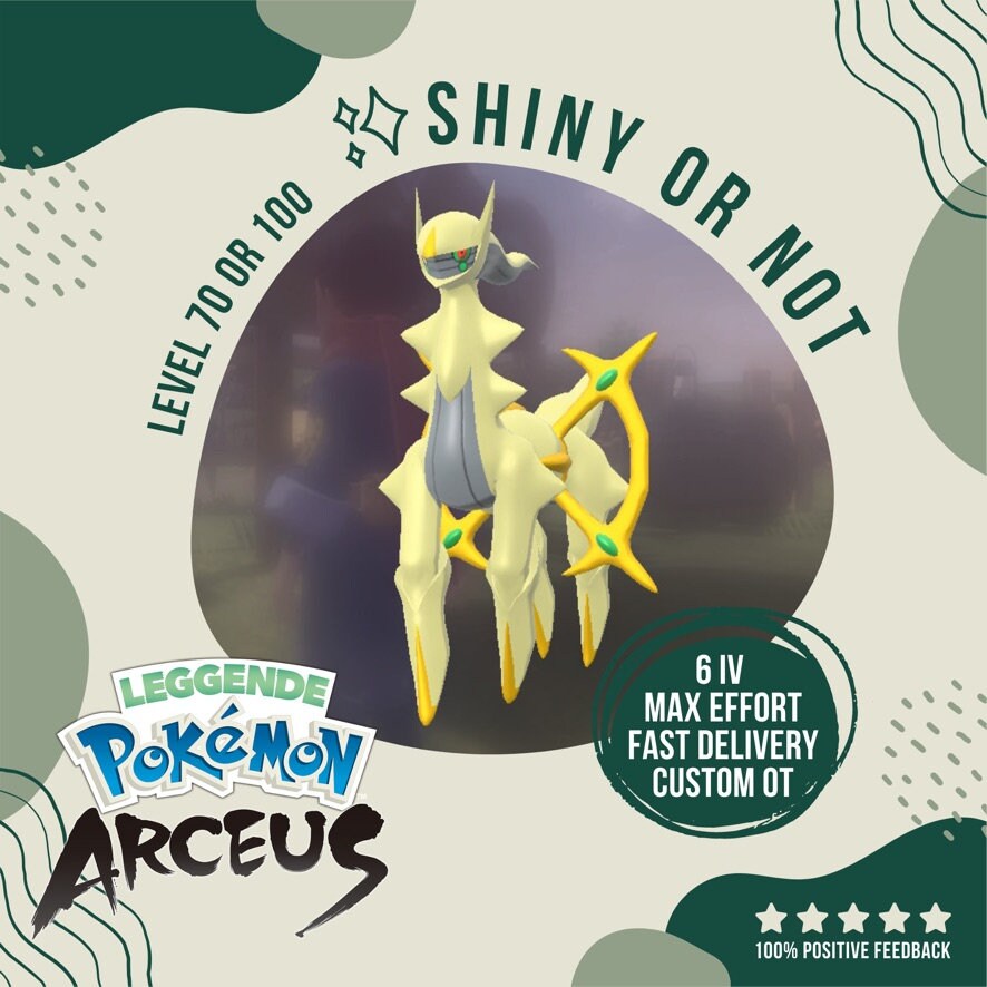 Arceus Shiny ✨ Leggende Pokémon Arceus 6 IV Max Effort Custom OT