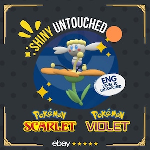 Flabebe Orange  Shiny Event Mass Outbreak Untouched IV Pokémon Scarlet Violet