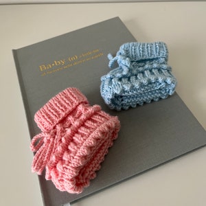 Handmade Knitted Baby Socks - Soft Knit Baby Booties - Newborn to 12 Months - Perfect Baby Shower Gift - Comfortable & Breathable