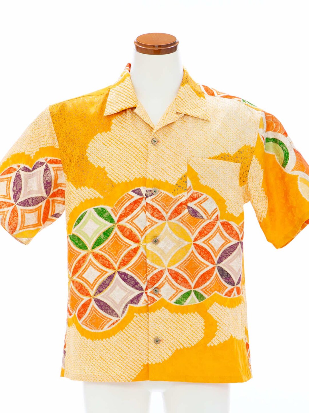 Hawaiian Aloha Shirt AH100410 JAPANESE VINTAGE KIMONO Revives