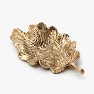 Handmade Matte Gold Leaf Jewellery Tray | Trinket Dish, Key Holder Or Decorative Ornament | Great for Gifting