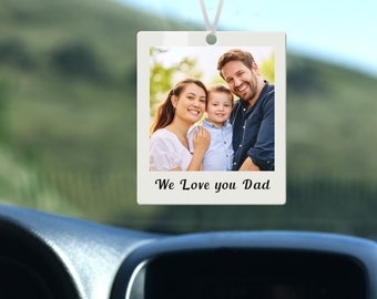 Personalised Photo Car Ornament Hanging Custom Car Accessories for Women White Acrylic Driving Test Pass Gift Idea First Car Charm Gift