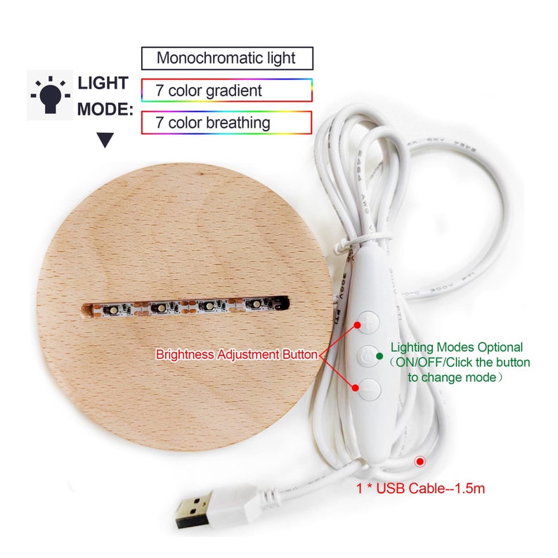 Personalised Rainbow Gifts for Girls LED Desk Table Lamp Nursery Night