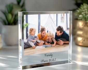 Personalised Photo Gifts Acrylic Block Plaque Personalised Photo Christmas Gifts for Man Women Him Family Gifts Acrylic Photo Block Frame