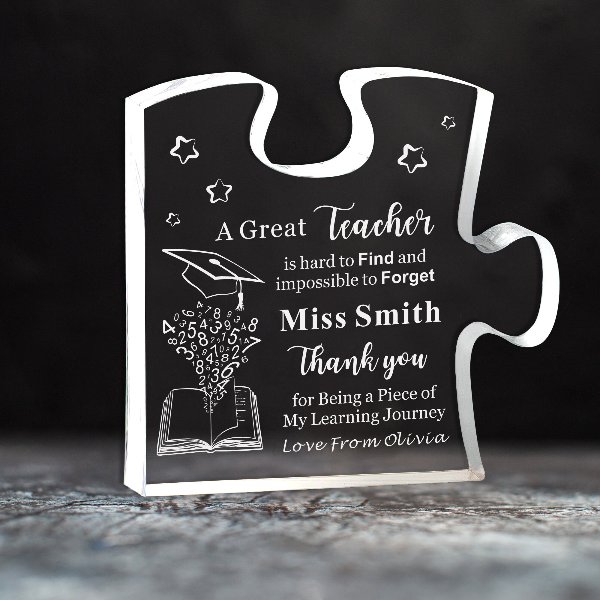 Thank You Teacher Gifts Personalised Thank You Gifts for Women Men