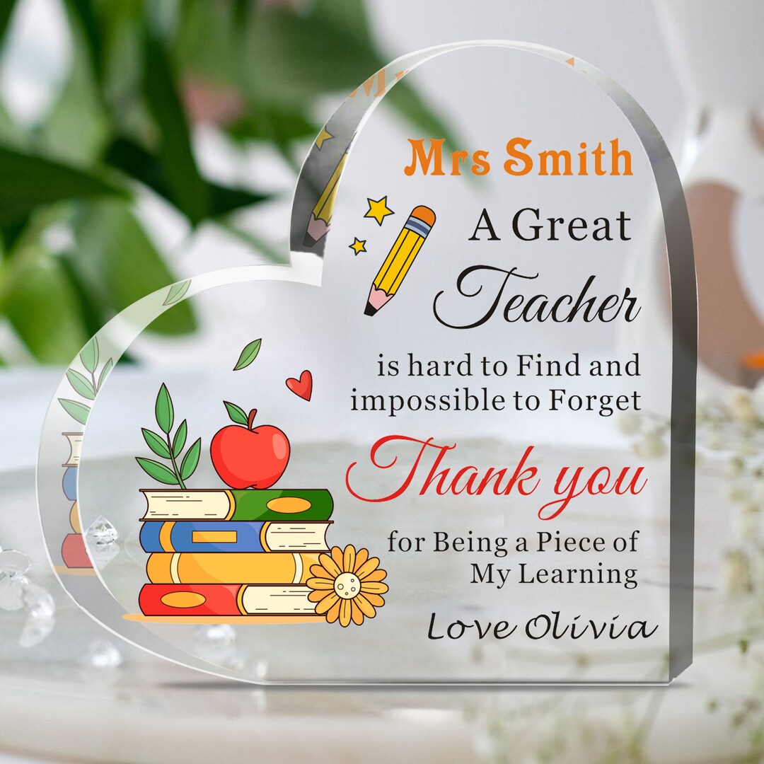 Thank You Teacher Gifts Personalised Thank You Gifts for Women Men