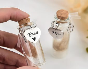 Personalised Pet Fur Keepsake, Pet Memorial Hair Bottle, Dog Hair Fur Keepsake, Pet Cat Dog Memorial Urn, Pet Memorial Gifts Sympathy Gift