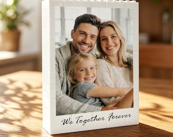 Personalised Puzzle Building Block Puzzles, Picture Block Jigsaw Puzzle Photo Sign Gifts, Personalised Photo Gifts for Women Men