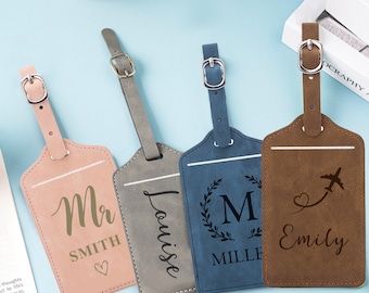 Personalised Luggage Tags for Suitcases Engraved Leather Suitcase Tags Luggage Tag Custom Luggage Labels Baggage Tags for Suitcases