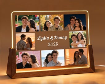 Personalised Valentines Gifts for Him Her Photo Gifts Night Lights Picture Frame Personalised Birthday Christmas Valentines Day Gifts