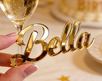 Personalised Acrylic Cake Topper, Custom Name Cake Charm, Happy Birthday Cake Decoration, Wedding & Anniversary Party Supplies
