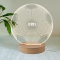 Personalised LED Desk Table Lamp Football Design Night Light Custom football gifts for boys Birthday gifts for boys 7 LED Colours Flashing