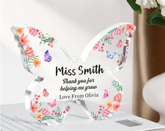 Thank You Teacher Gifts Personalised Thank You Gifts for Women Men Puzzle Shaped Acrylic Plaque Teachers Gifts Thank You Gift for Teacher
