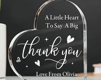 Thank You Teacher Gifts Personalised Thank You Gifts for Women Men Square Acrylic Plaque Teacher  Teacher Assistant Appreciation Gifts