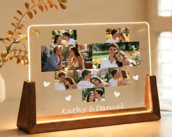 Personalised Valentines Gifts for Him Her Photo Gifts Night Lights Picture Frame Personalised Birthday Christmas Valentines Day Gifts