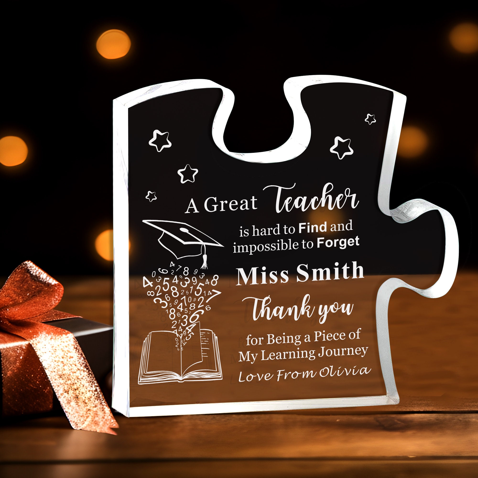 Thank You Teacher Gifts Personalised Thank You Gifts for Women Men