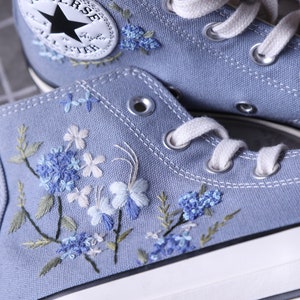 Converse Custom Floral Embroidery / Converse Custom Name / Gift For Best Friend Bild 6