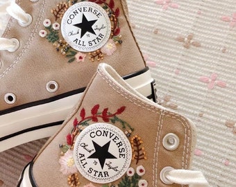 Converse Custom Floral Broderie - Converse Custom Broderie - Converse Custom Chuck Taylor 70 fleurs brodées