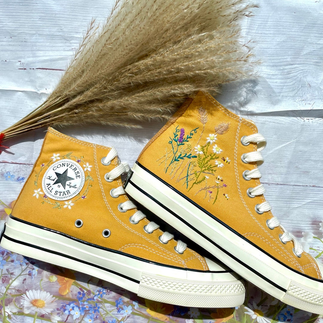Converse Custom Floral Embroidery Converse Custom Embroidery Converse ...