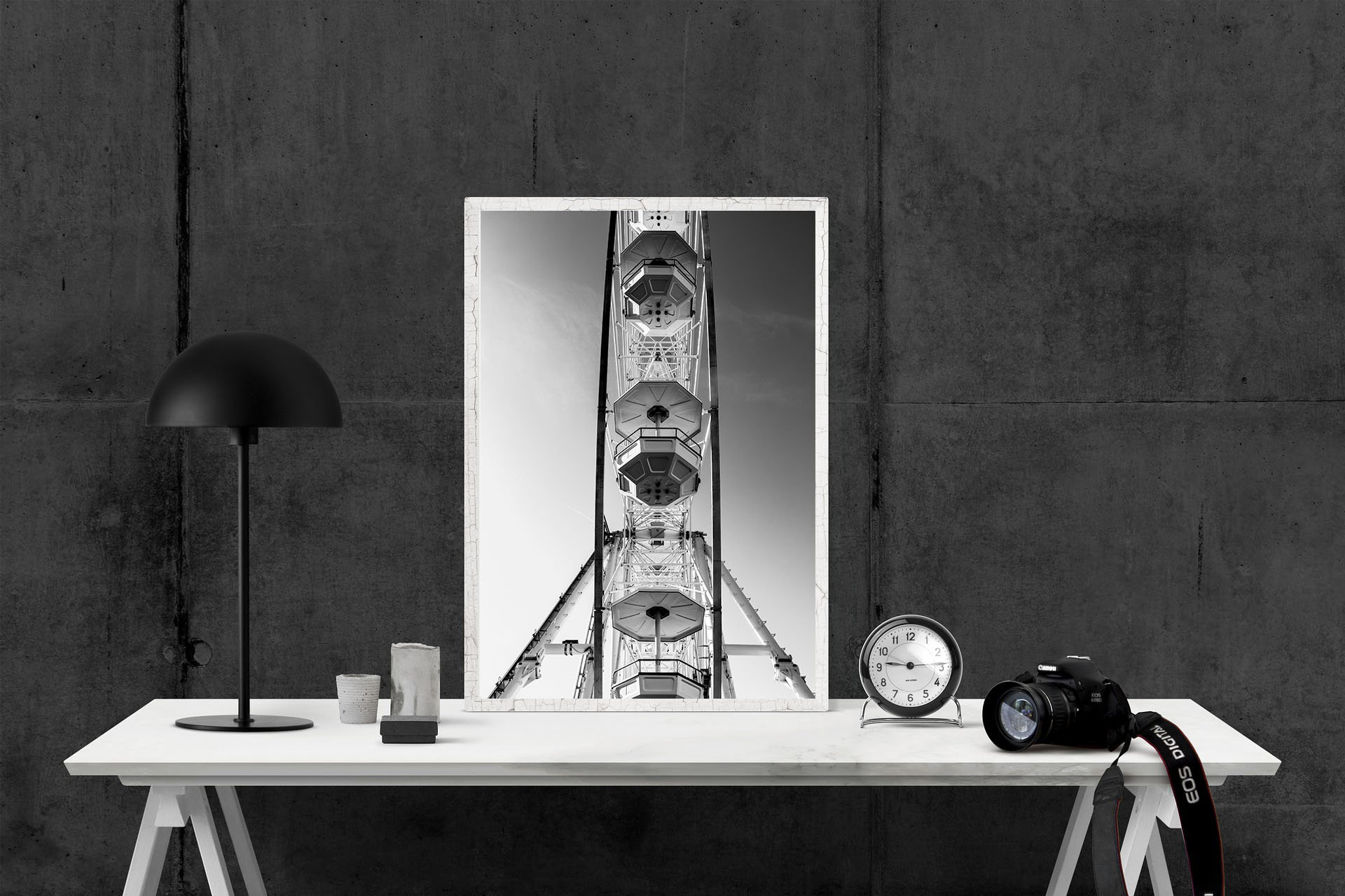 Affiche | Poster Tableau Photographie Décoration Murale Grande Roue - Evian-Les-Bains