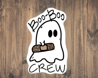 Boo Boo Crew - Medical Sticker - Funny Medical decal for laptops, phones, tumblers/water bottles, notebooks, waterproof, RNs, medics