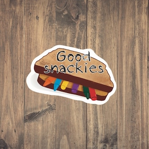 Crayon Good Snackies Sticker - Funny military decal | Military Sarcasm | Military Humor | Crayon Snack | Military Gift | Military Vet