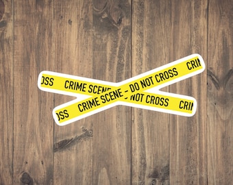 Crime Scene Do Not Cross Sticker - Funny decal | laptops | phones | tumblers |water bottles | Waterproof | True Crime | Gift |Police