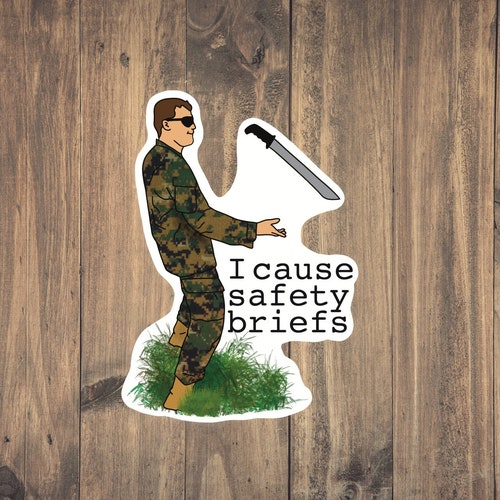 I Cause Safety Briefs Sticker Funny Military Military Etsy