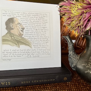 C.S. Lewis quote, portrait