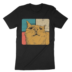Cat Selfie Vintage, Retro T-Shirt, 80s Costume, Kitten Lover Gift, Crazy Cat Dad, Cat Face Tee