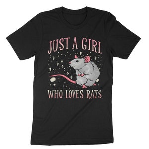 Just A Girl Who Loves Rats Shirt, Rat Shirt, Rat T-Shirt, Rat Gift, Rat Pet Owner, Rat Lover, Rats Owner Gift, Animal Lover Shirt, Rat Pet