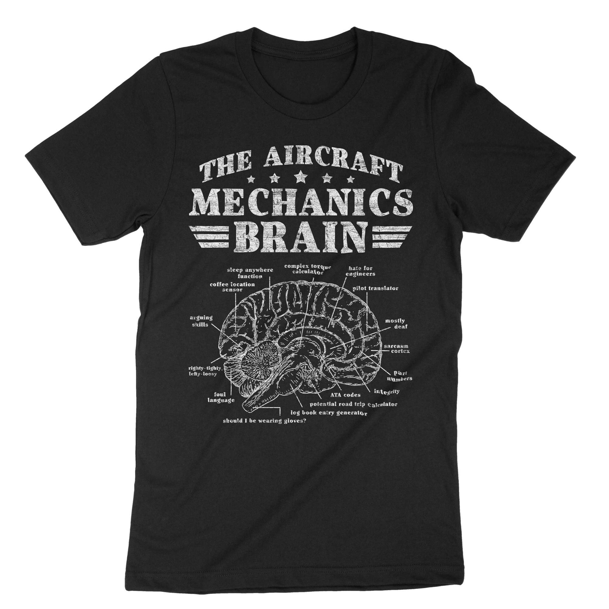 The Aircraft Mechanics Brain, Aircraft Technician Shirt, Pilot Shirt ...