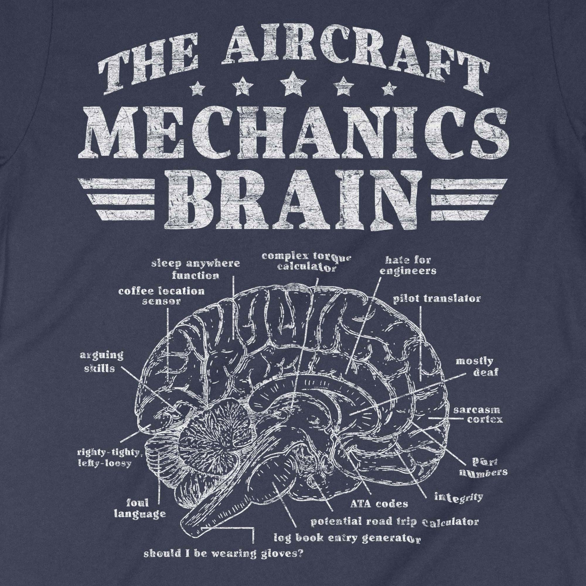 The Aircraft Mechanics Brain Aircraft Technician Shirt Pilot - Etsy