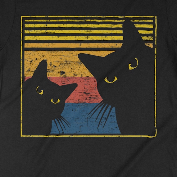 【vintage】90s USA製　Black cat Tシャツ　黒猫 vintage】90s USA製 Black cat Tシャツ 黒猫
