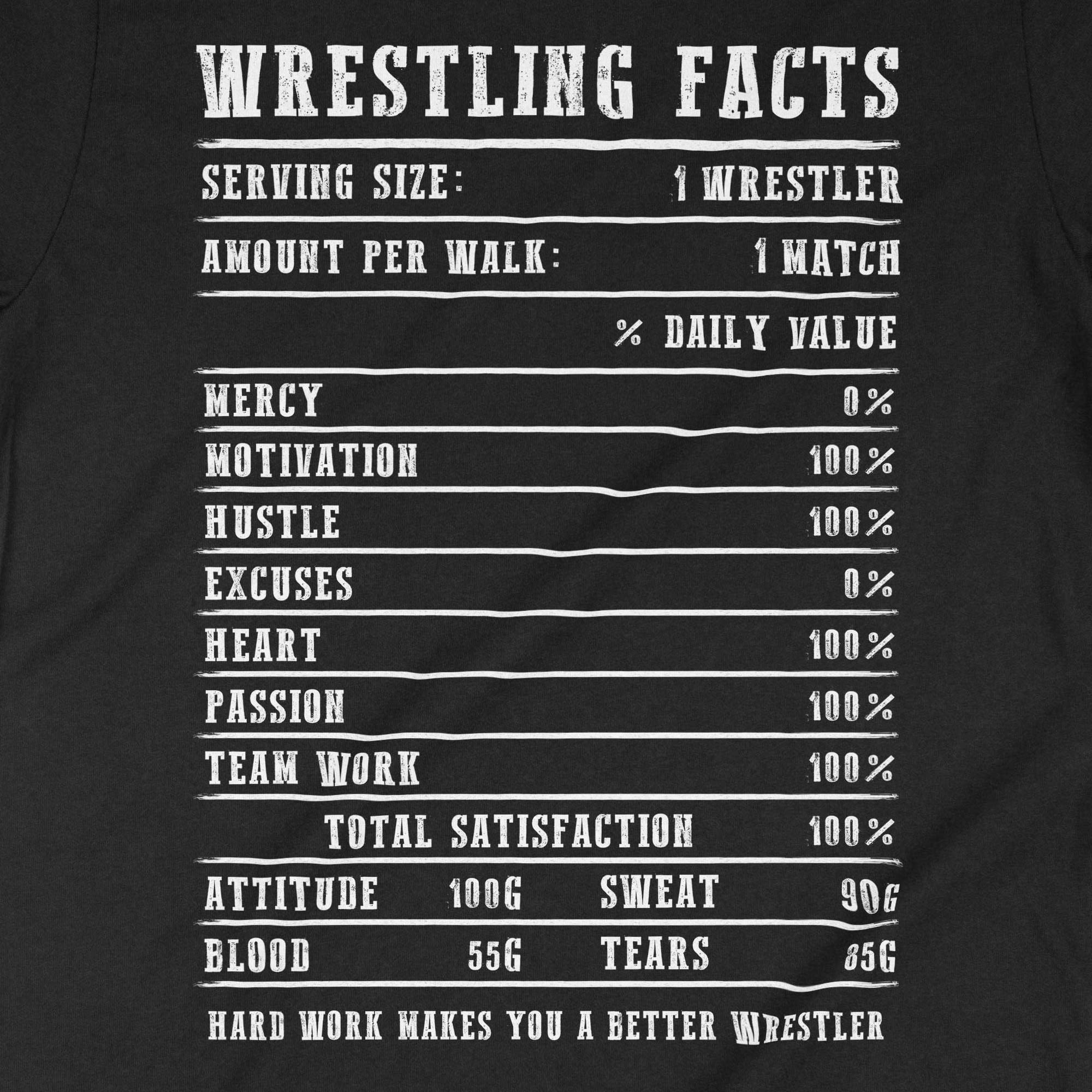 Wrestling Nutrition Facts Shirt Funny Wrestling Shirt Etsy