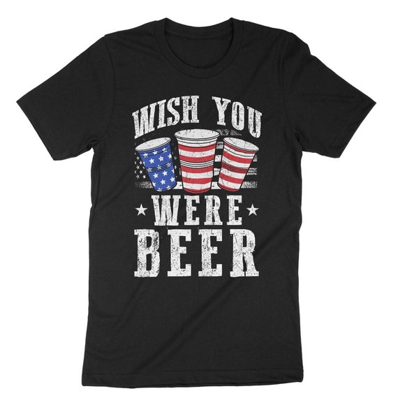 Distressed Funny Beer T-Shirt Wish You Were Beer Distressed Funny Beer T-Shirt Wish You Were Beer